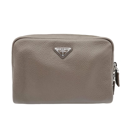 PRADA プラダ ヴィッテロダイノ ショルダーバッグ ボディバッグ レザー キャンバス ベージュ RFID メンズ 【中古】