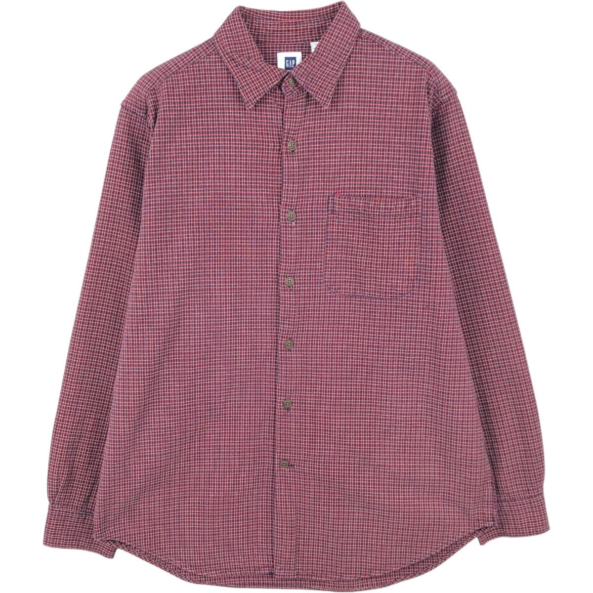 古着 ギャップ GAP 長袖 フランネルチェックシャツ メンズM相当 ヴィンテージ/eaa662105