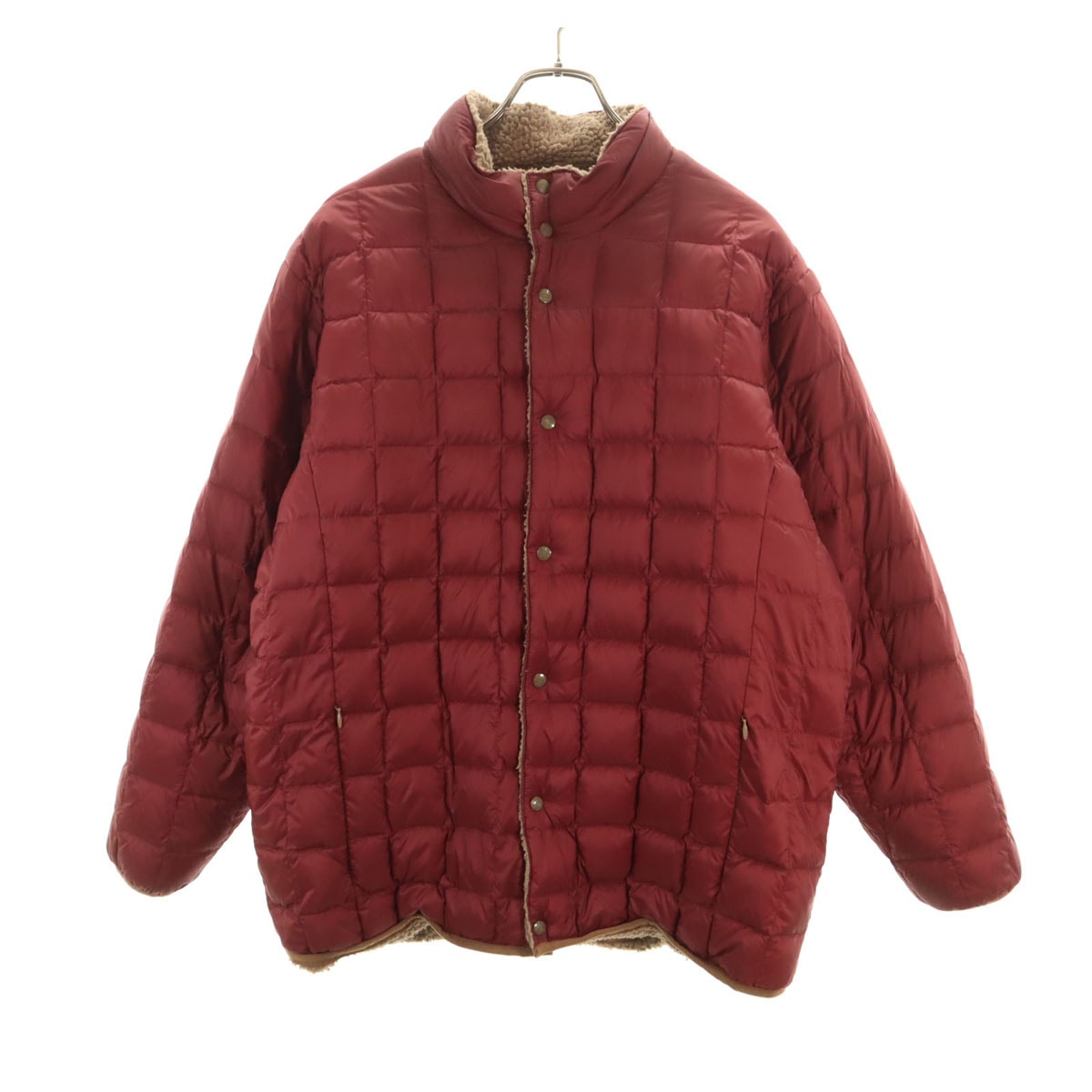 MANASTASH マナスタッシュ TAION タイオン コラボ リバーシブル ダウンジャケット L ワインレッド