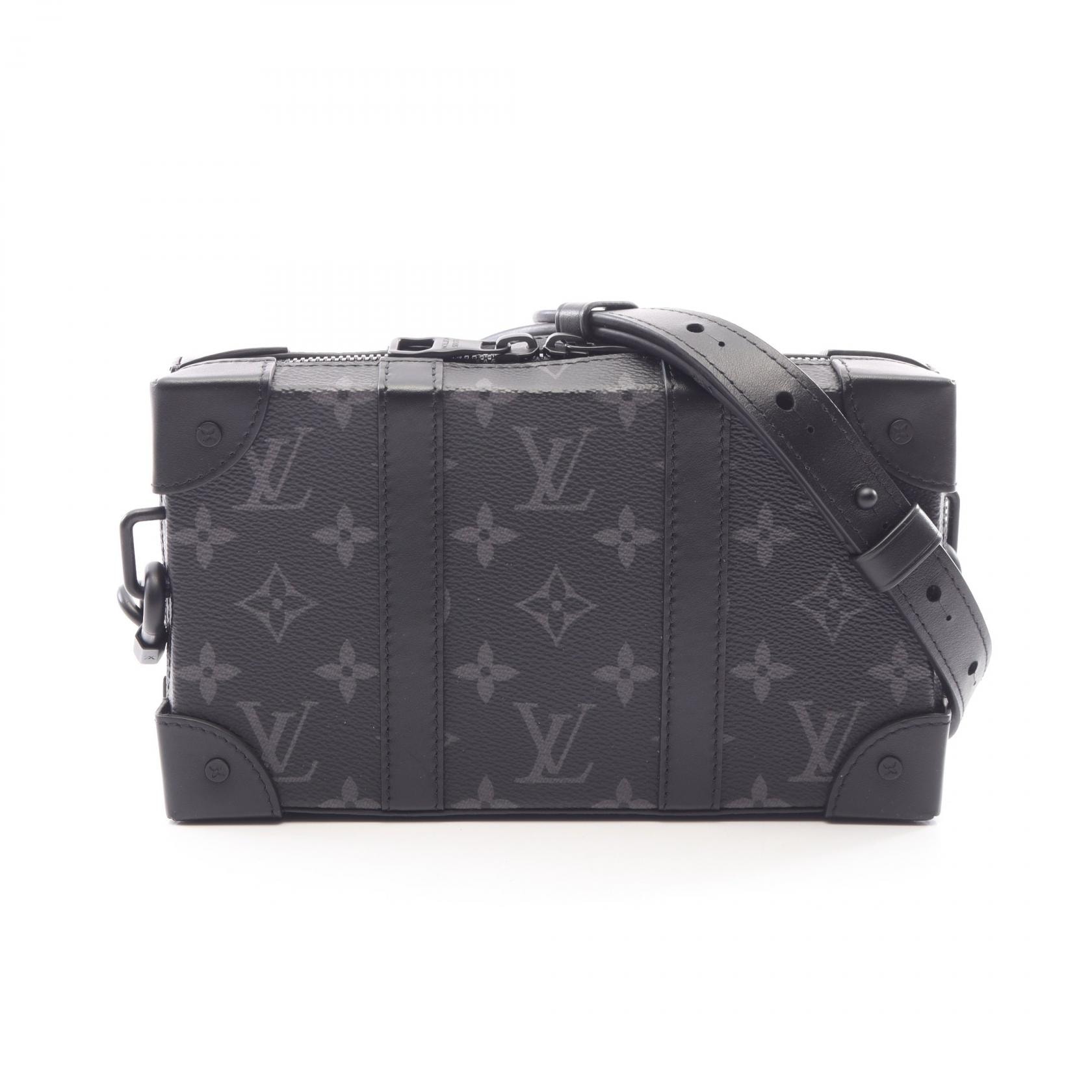 ルイ・ヴィトン LOUIS VUITTON ソフトトランク ウォレット ショルダーバッグ バッグ PVCコーティングキャンバス レザー モノグラム・エクリプス メンズ ブラック系 M69838 【中古】