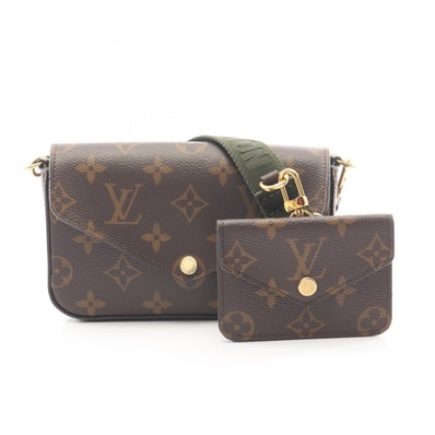 ルイ・ヴィトン LOUIS VUITTON ミュルティ ポシェット フェリシー ショルダーバッグ バッグ PVCコーティングキャンバス モノグラム レディース ブラウン系 / グリーン系 M80091 【中古】