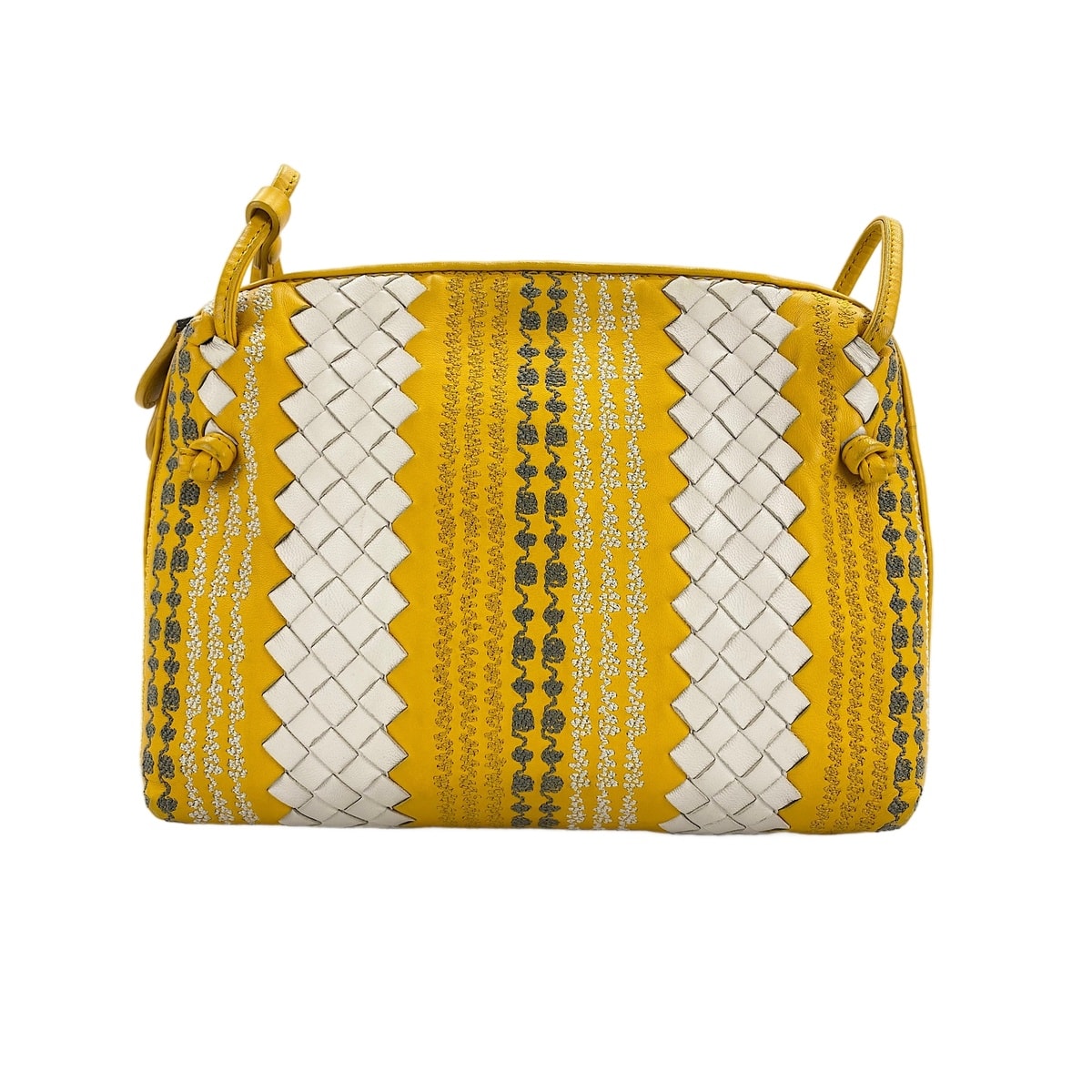 ボッテガヴェネタ BOTTEGAVENETA レザー イントレチャート ショルダーバッグ【中古】