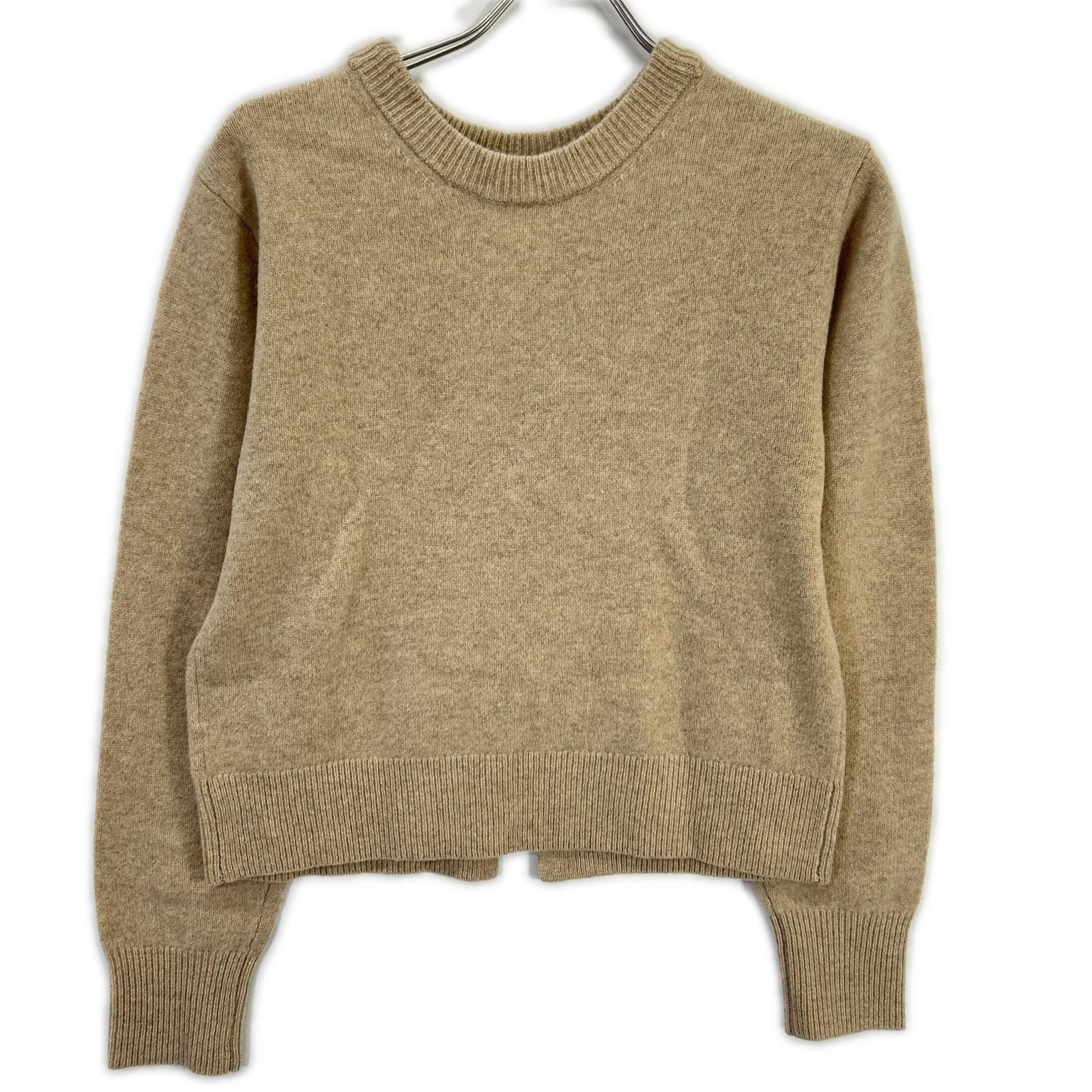 クラネ 24AW ベージュ W FACE CENTER SLIT KNIT TOPS 1
