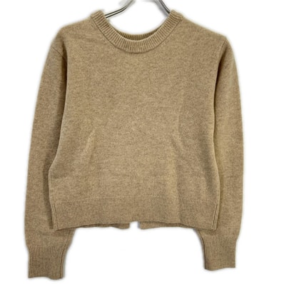 クラネ 24AW ベージュ W FACE CENTER SLIT KNIT TOPS 1