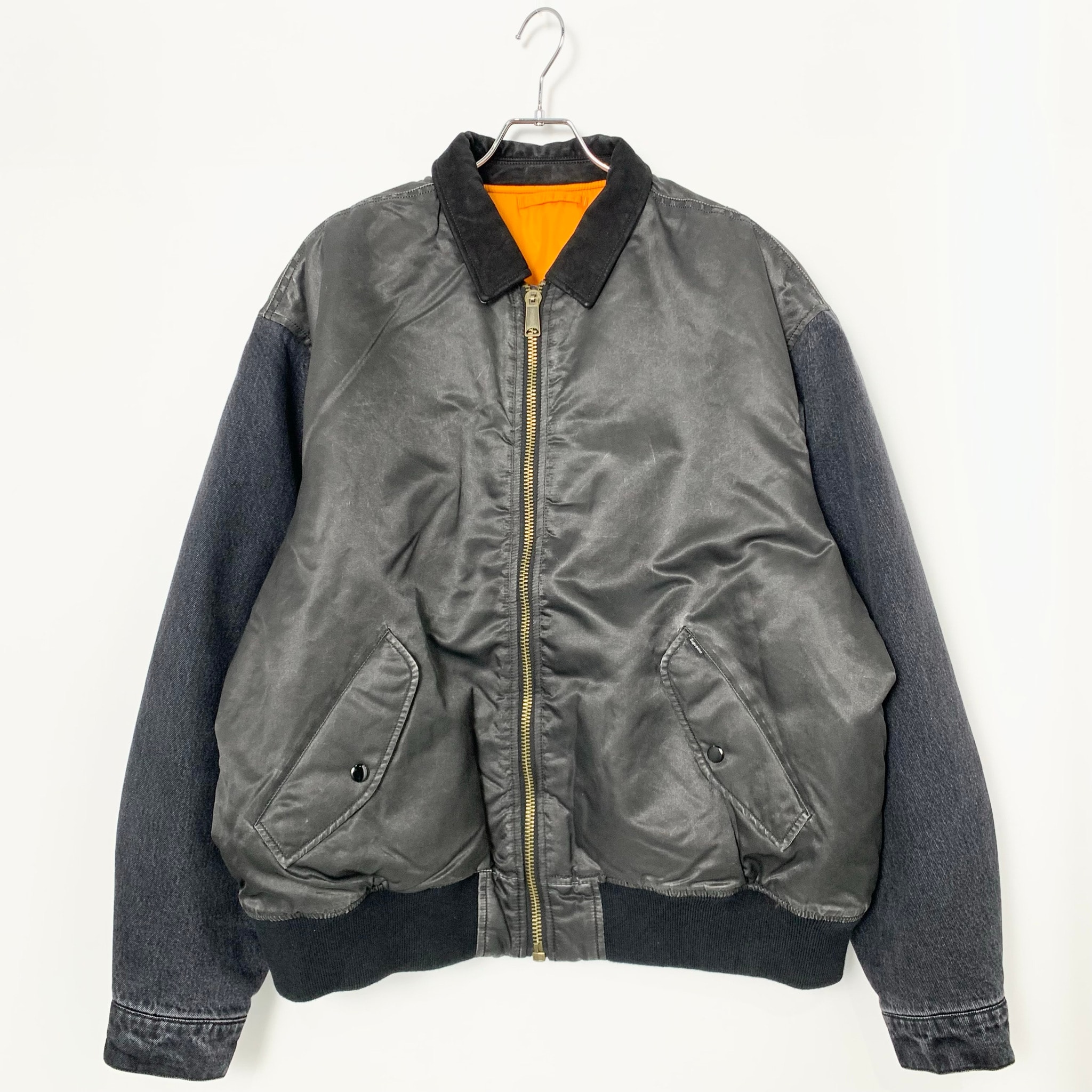 Supreme Denim Sleeve Ma-1 "Black"