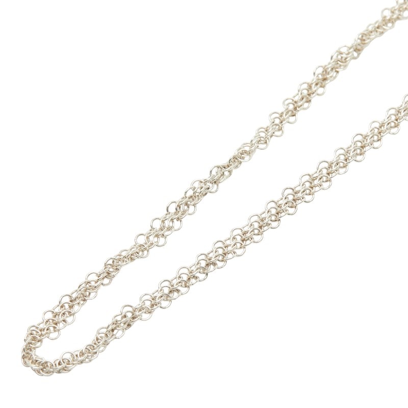 ティファニー エルサ ペレッティ メッシュ チェーン ネックレス シルバー SV925 シルバー レディース TIFFANY&Co. 【中古】