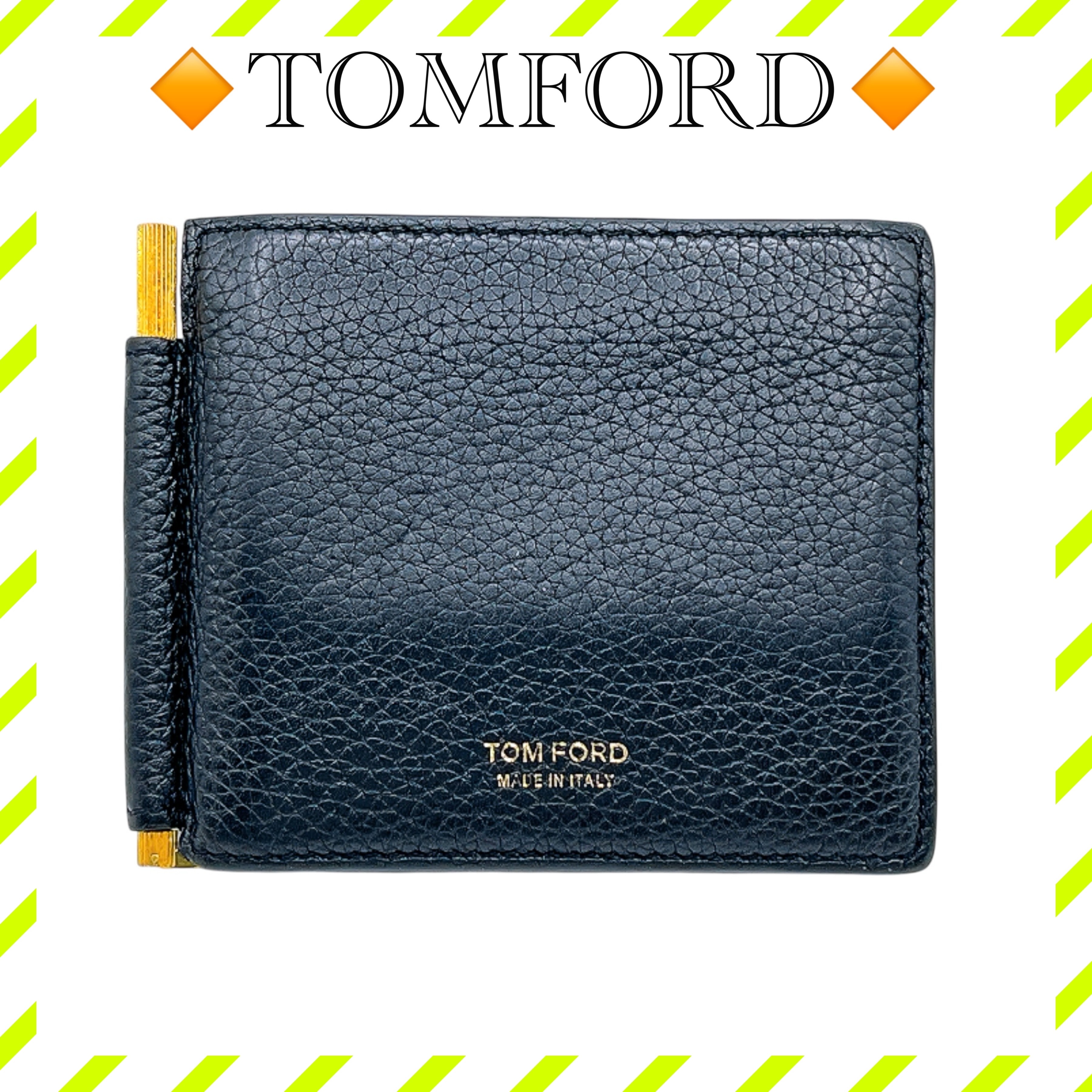 TOM FORD Folded Wallet With Money Clip "Black"