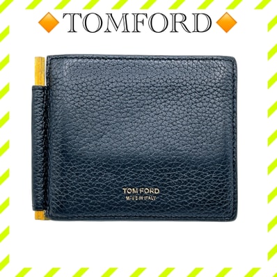 TOM FORD Folded Wallet With Money Clip "Black"