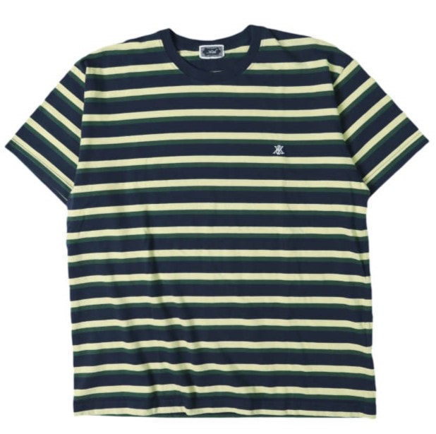 KITH NYC キスニューヨークシティ 26SS Stripe LAX Tee 2.0 ロゴ刺繍ボーダーTシャツ 26071060002220 L Nocturnal 半袖 トップス g28205