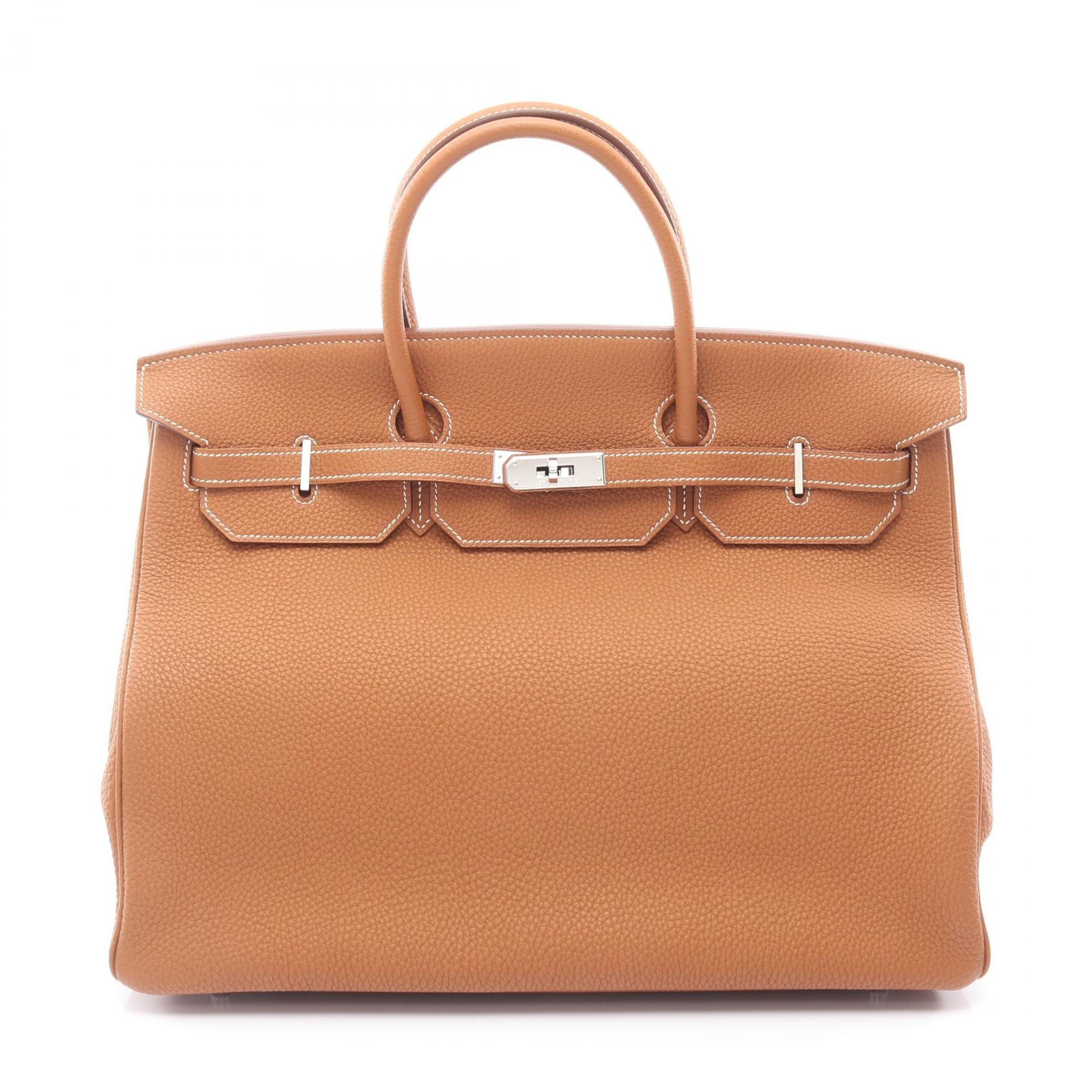 エルメス HERMES バーキン40 ハンドバッグ バッグ レザー トゴ ゴールド □N刻印(2010年製造) レディース ブラウン系 【中古】