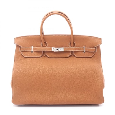 エルメス HERMES バーキン40 ハンドバッグ バッグ レザー トゴ ゴールド □N刻印(2010年製造) レディース ブラウン系 【中古】
