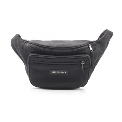 バレンシアガ BALENCIAGA エクスプローラー ベルトバッグ ウエストバッグ ボディバッグ バッグ キャンバス メンズ レディース ブラック系 【中古】