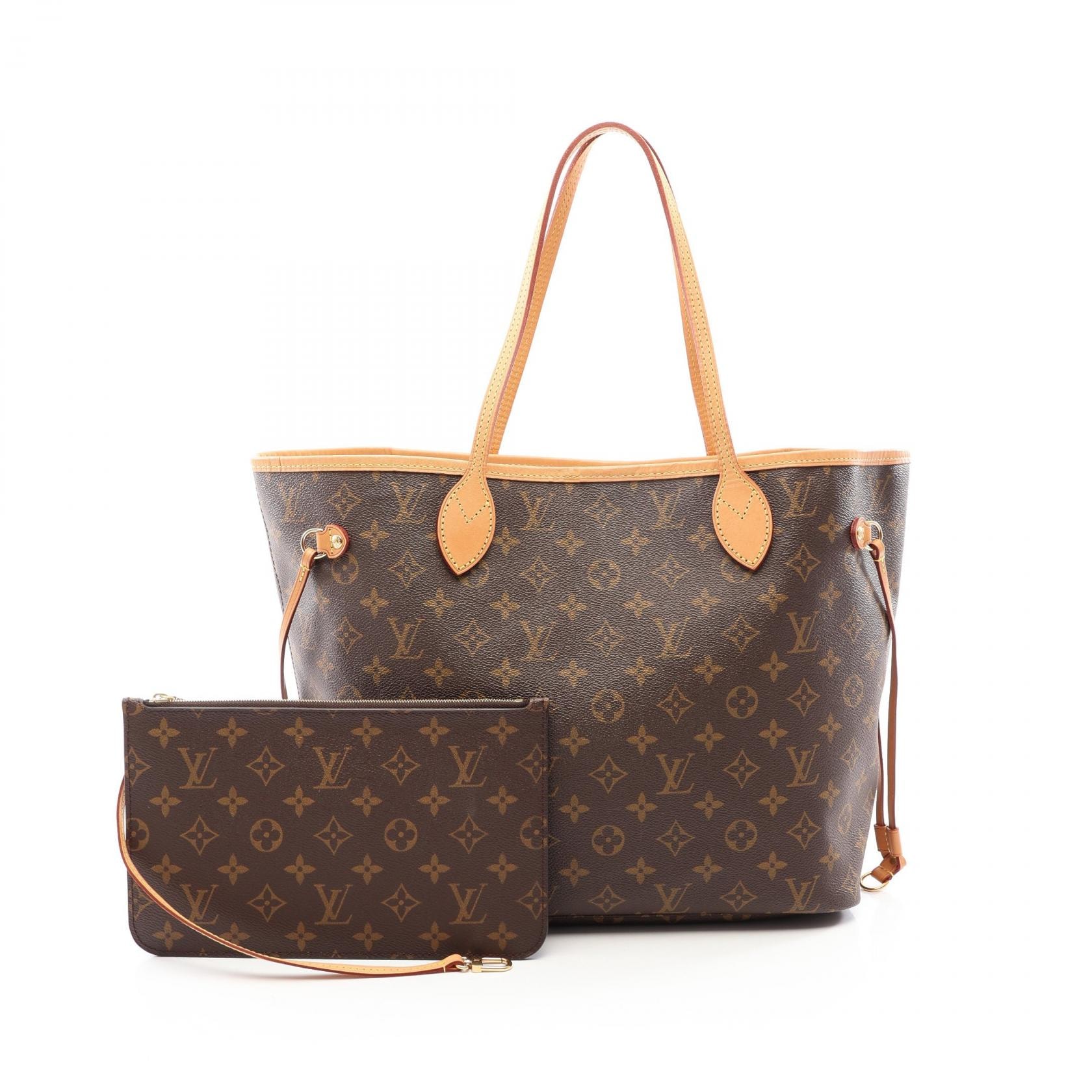ルイ・ヴィトン LOUIS VUITTON ネヴァーフルMM トートバッグ バッグ PVCコーティングキャンバス レザー モノグラム レディース ブラウン系 M40995 【中古】