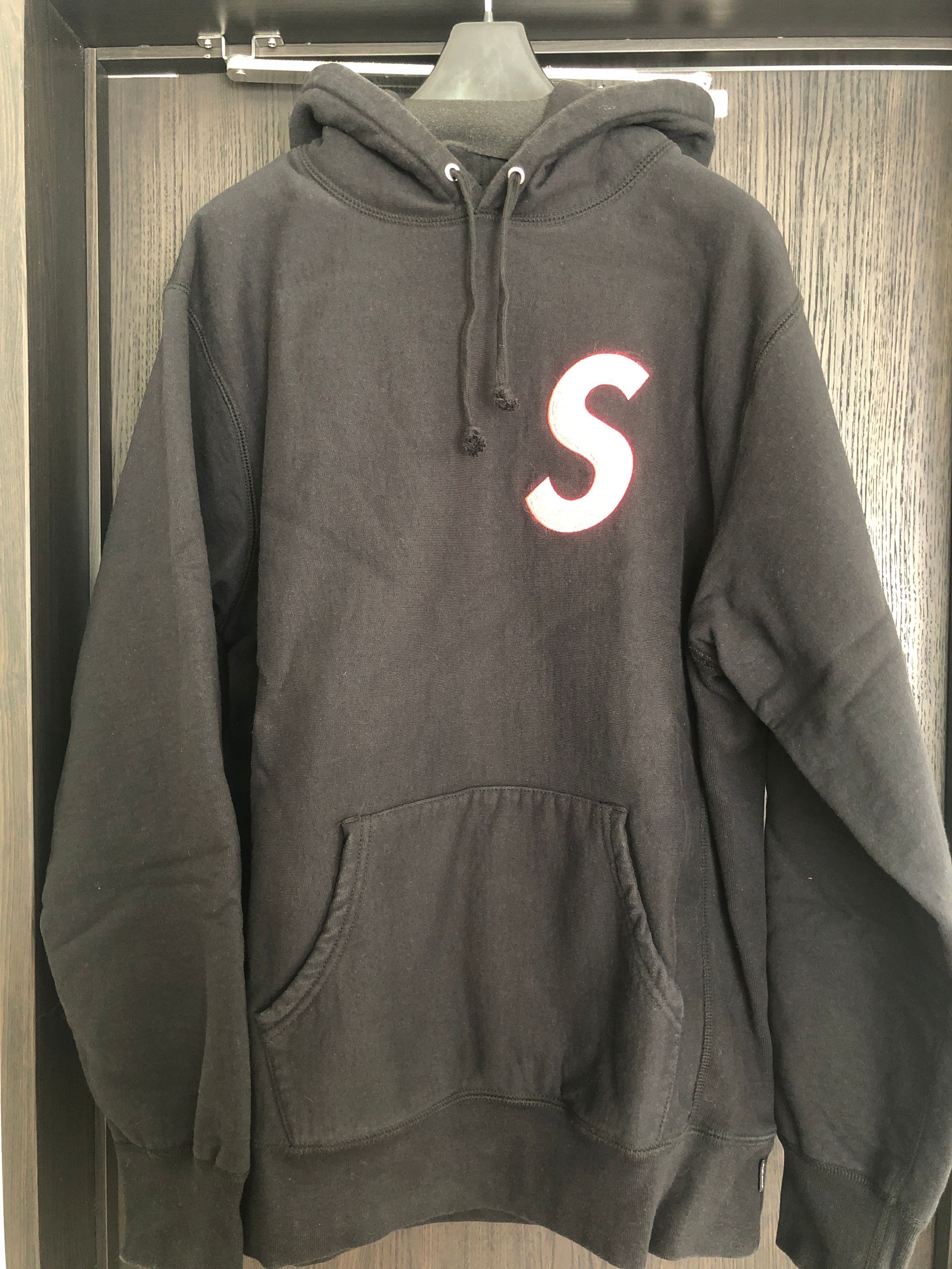 Supreme S Logo Hooded Sweatshirt "Black" (19FW)