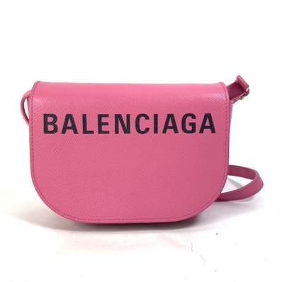 バレンシアガ BALENCIAGA ヴィル ディ 550639 ポシェット 斜め掛け カバン ショルダーバッグ レザー ピンク 美品