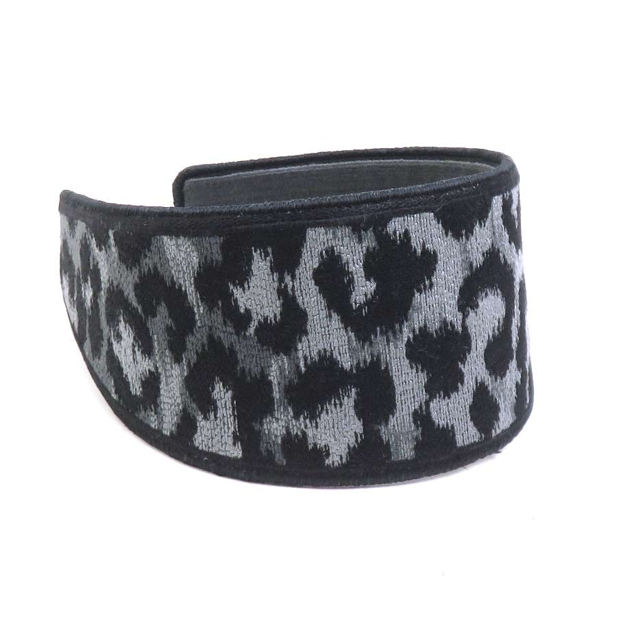 クリスチャンディオール Christian Dior カチューシャ キャンバス ブラック/グレー レディース【中古】 h32138a