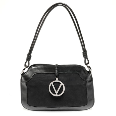 ヴァレンティノ VALENTINO キャンバス レザー ショルダーバッグ【中古】