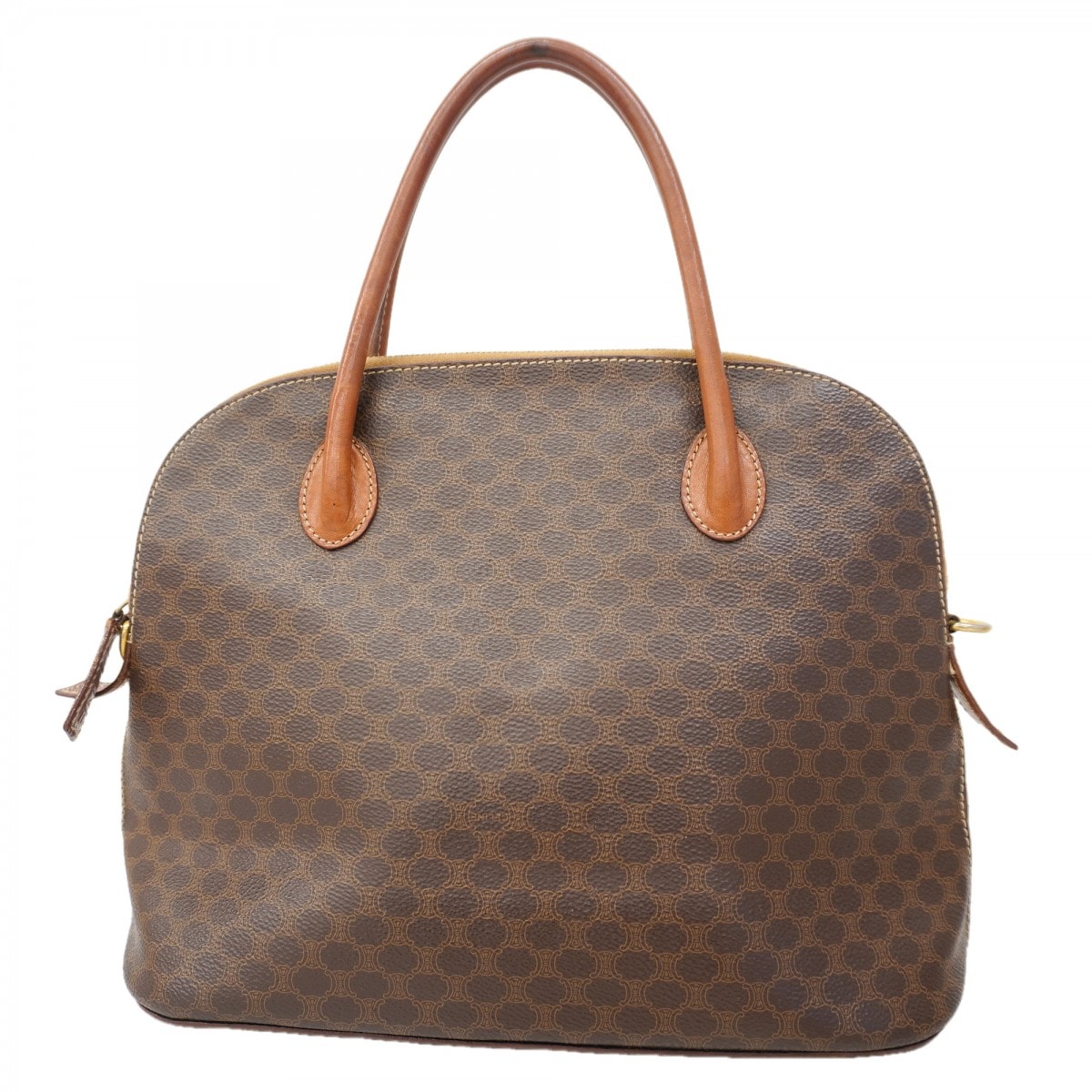 ★最終価格★SALE【6cb1557-k】セリーヌ ハンドバッグ マカダム PVC ブラウン ゴールド金具【中古】レディース