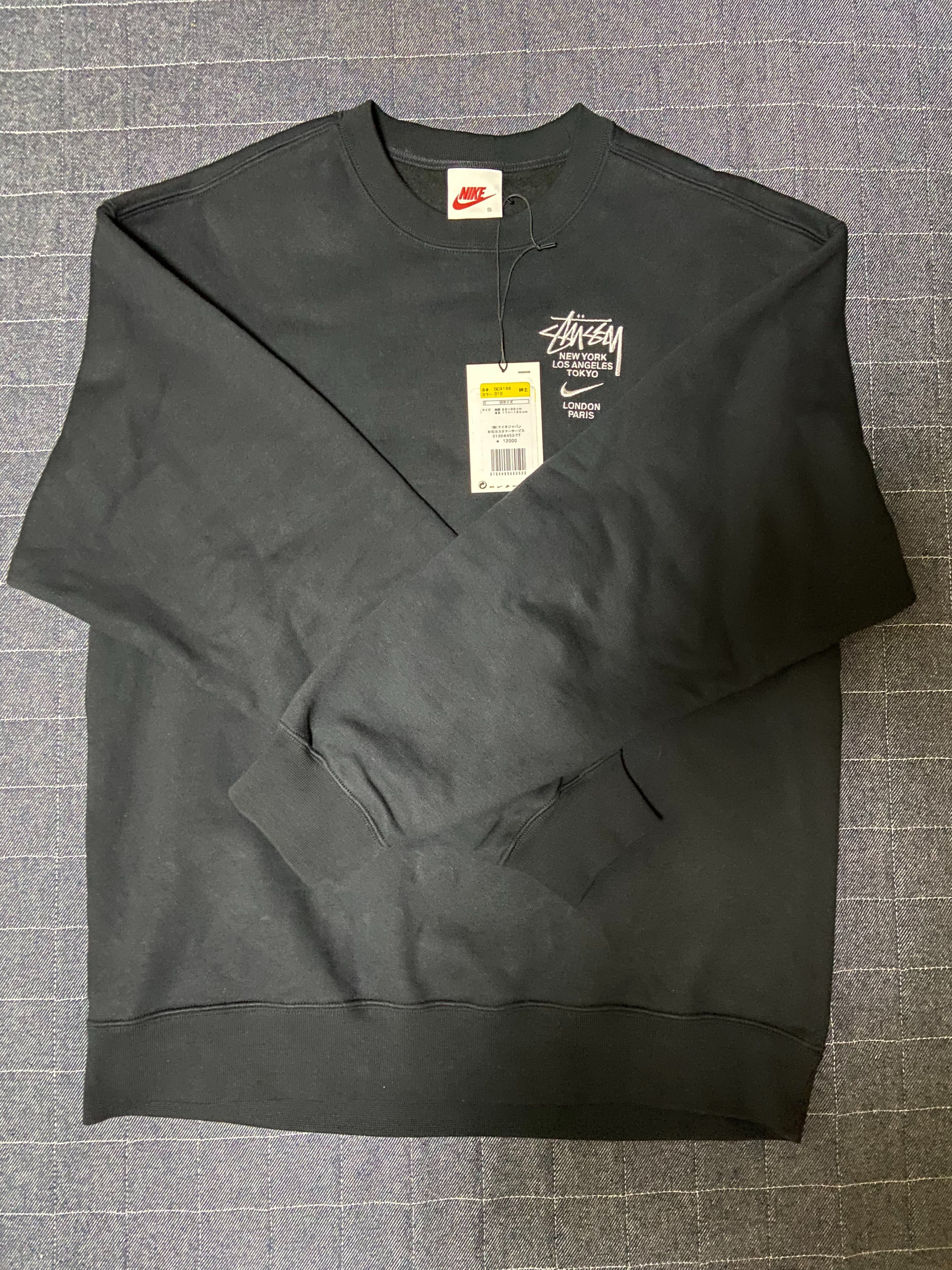 Nike x Stussy International Crewneck Sweatshirt (US Size) "Black" DC4198-010