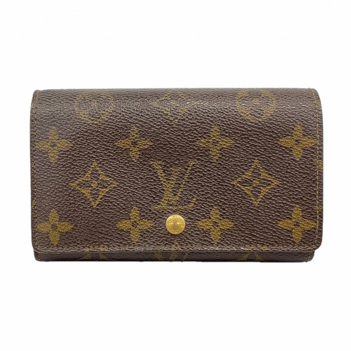 【6dc3475】ルイヴィトン 財布 モノグラム ポルトモネジップ M61735 ブラウン【中古】レディース