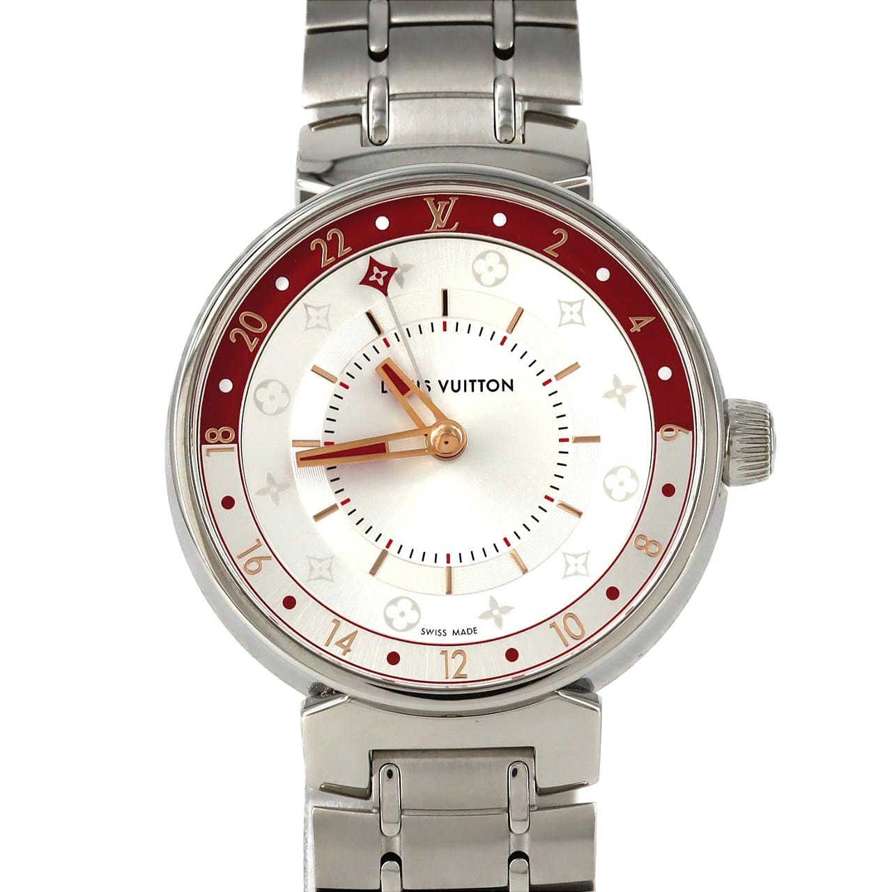 ルイヴィトン タンブールムーンデュアルタイム QA106 SS クォーツ