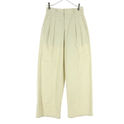 未使用 GU ジーユー タック ワイドパンツ M ベージュ