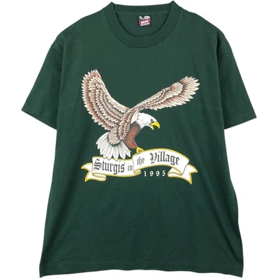 古着 90年代 フルーツオブザルーム FRUIT OF THE LOOM Sturgis Motorcycle Rally 鷲柄 イーグル柄 モーターサイクル バイクTシャツ USA製 メンズXL相当 ヴィンテージ/eaa621621