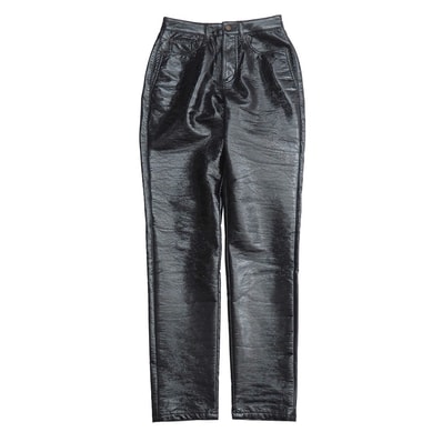 ■美品■SAINT LAURENT PARIS サンローランパリ スキニーパンツ サイズ24 パテント パンツ イタリア製 ブランド古着【中古】20260420/RA9095