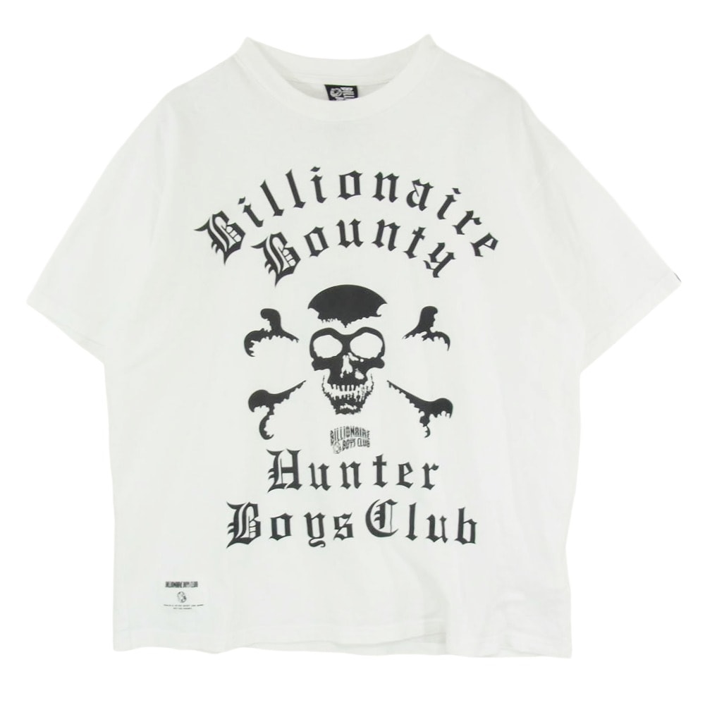 Billionaire Boys Club ビリオネアボーイズクラブ BOUNTY HUNTER 25SS bbcjp251T001 × Bounty Hunter バウンティ ハンター クルーネック コットン 半袖 Tシャツ ホワイト系 M【中古】