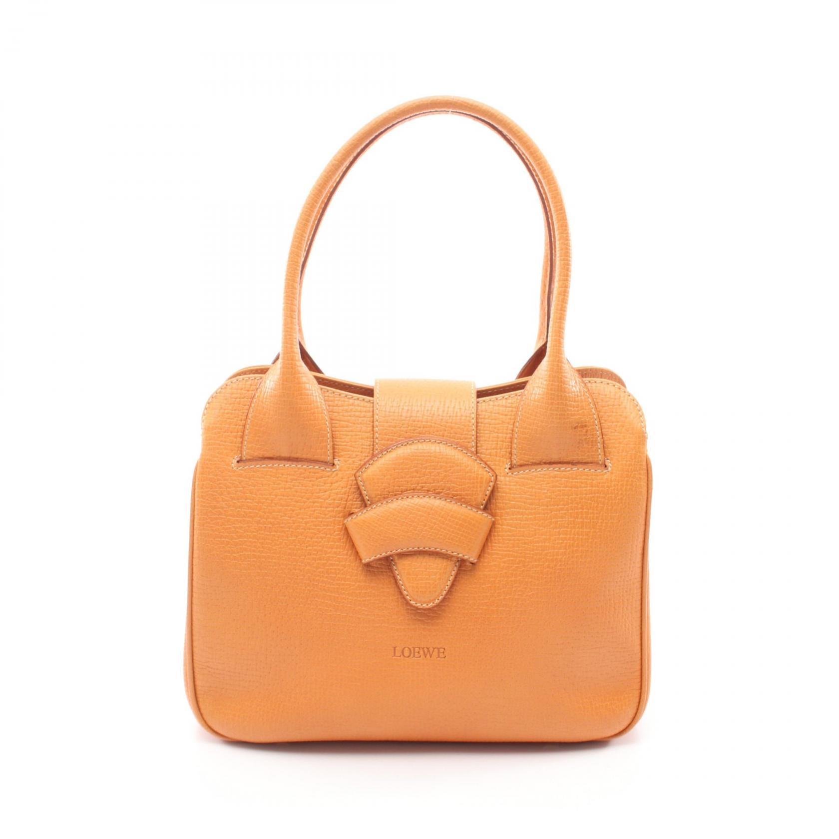 ロエベ LOEWE バルセロナ ハンドバッグ バッグ レザー レディース ブラウン系 【中古】