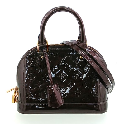 LOUIS VUITTON ルイ・ヴィトン アルマ BB ハンドバッグ M91678 モノグラムヴェルニ ワインレッド レディース【中古】
