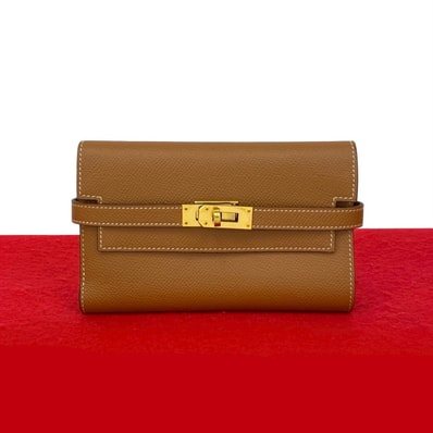 HERMES エルメス ケリーウォレット ミディアム ヴォーエプソン 三つ折り財布 ブラウン
21623