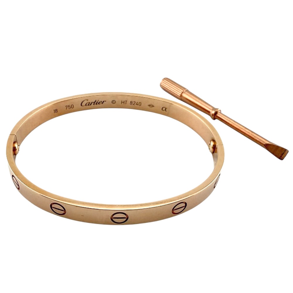 カルティエ ラブブレス ドライバー付き ブレスレット 18金 K18ピンクゴールド レディース CARTIER  中古