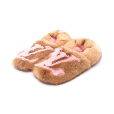 ルイ・ヴィトン LOUIS VUITTON LVドリーミーライン スリッパ ルーム 靴 ミンク ピンク レディース ブラウン系 / ピンク系 1A4MD7 【中古】