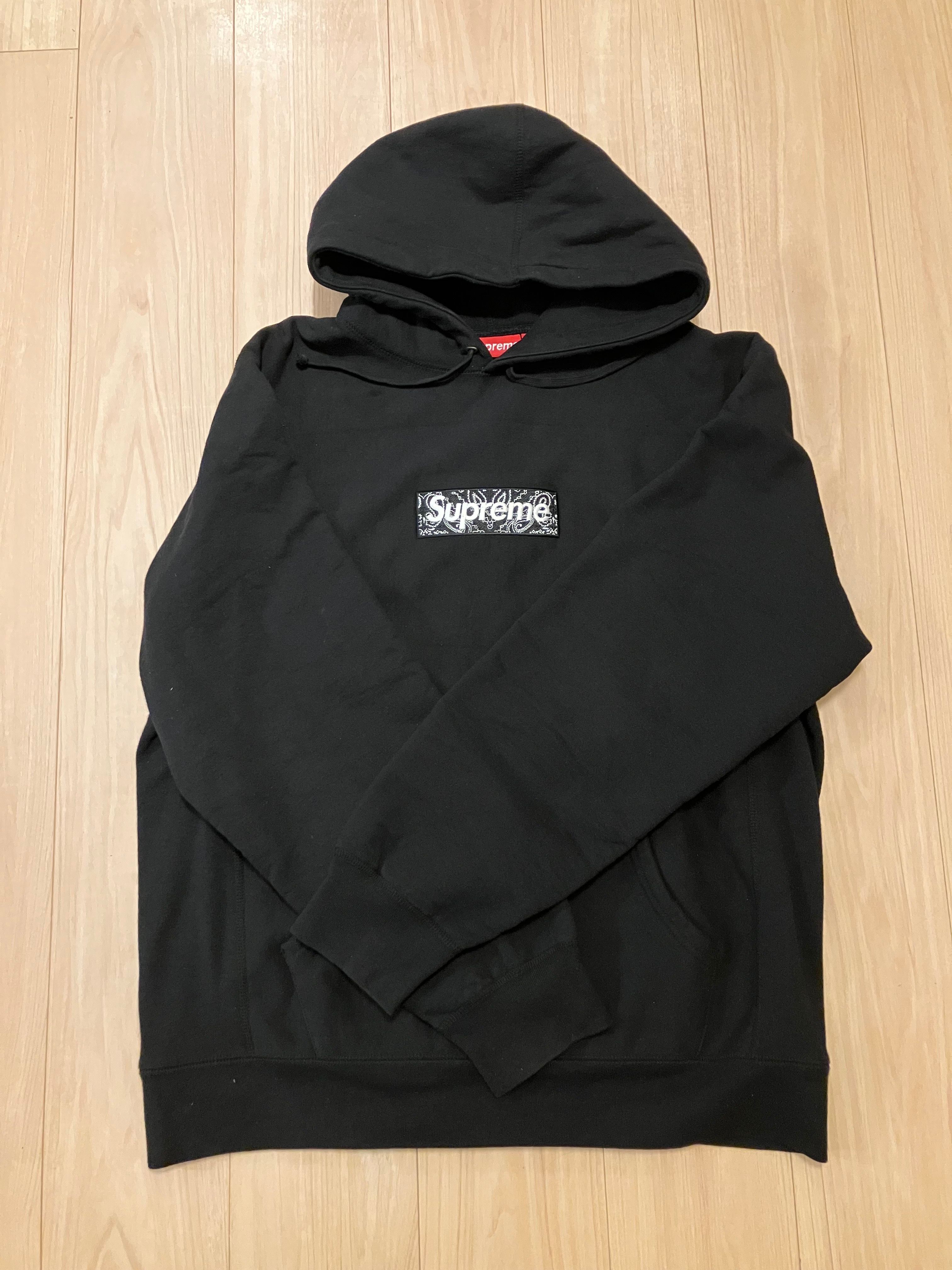 Supreme Bandana Box Logo Hooded Sweatshirt "Black"