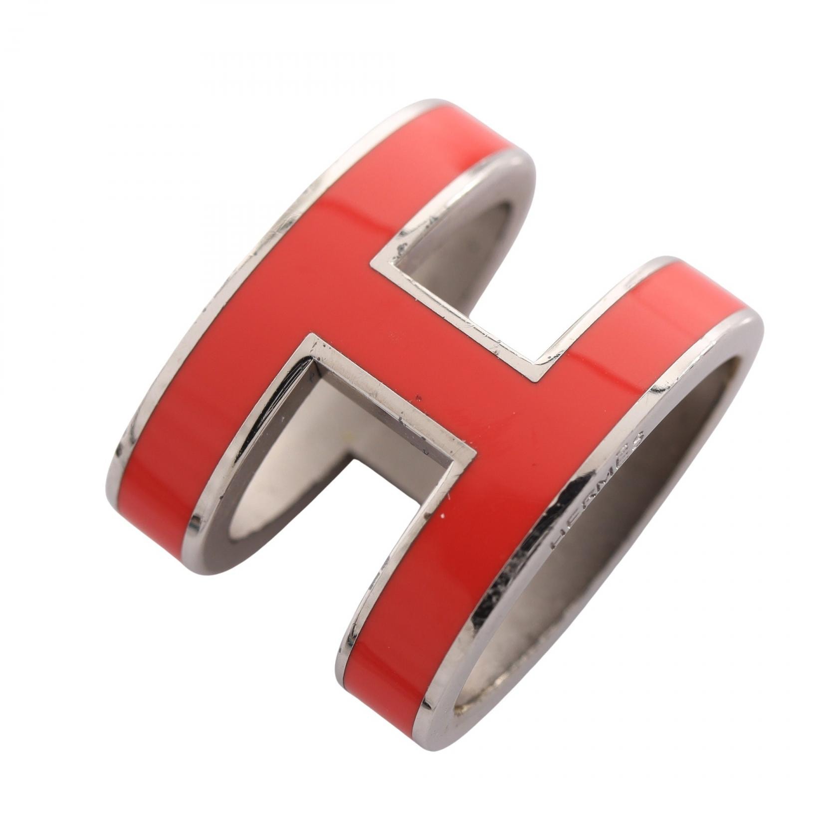 エルメス HERMES POP H ポップアッシュ ペンダントトップ ジュエリー ステンレススチール レディース レッド系 / シルバー系 【中古】
