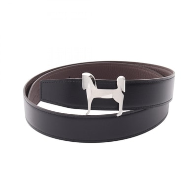 エルメス HERMES パナッシュ リバーシブル ベルト 衣料品 カーフ(牛革) トゴ トゴ W刻印(2024年製造) メンズ ブラック系 / ブラウン系 【中古】