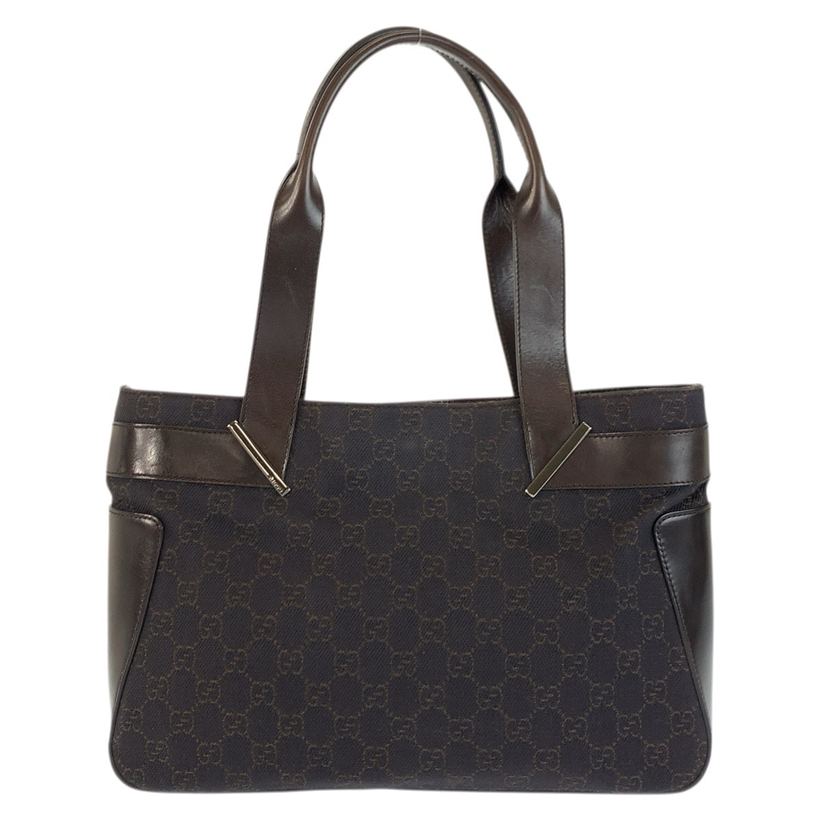 美品 GUCCI グッチ ブラウン GGキャンバス レザー/ トートバッグ ショルダーバッグ 601710 【中古】