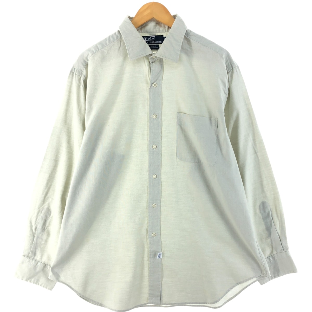古着 ラルフローレン Ralph Lauren POLO by Ralph Lauren PHILIP 長袖 コットンシャツ メンズXL相当 ヴィンテージ/eaa539108