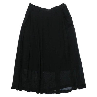 Yohji Yamamoto ヨウジヤマモト 18SS HV-S09-204 BLACK Scandal ブラックスキャンダル PA BS RYスパンローン G 前後 タック パンツ サルエル パンツ ブラック系 2【中古】