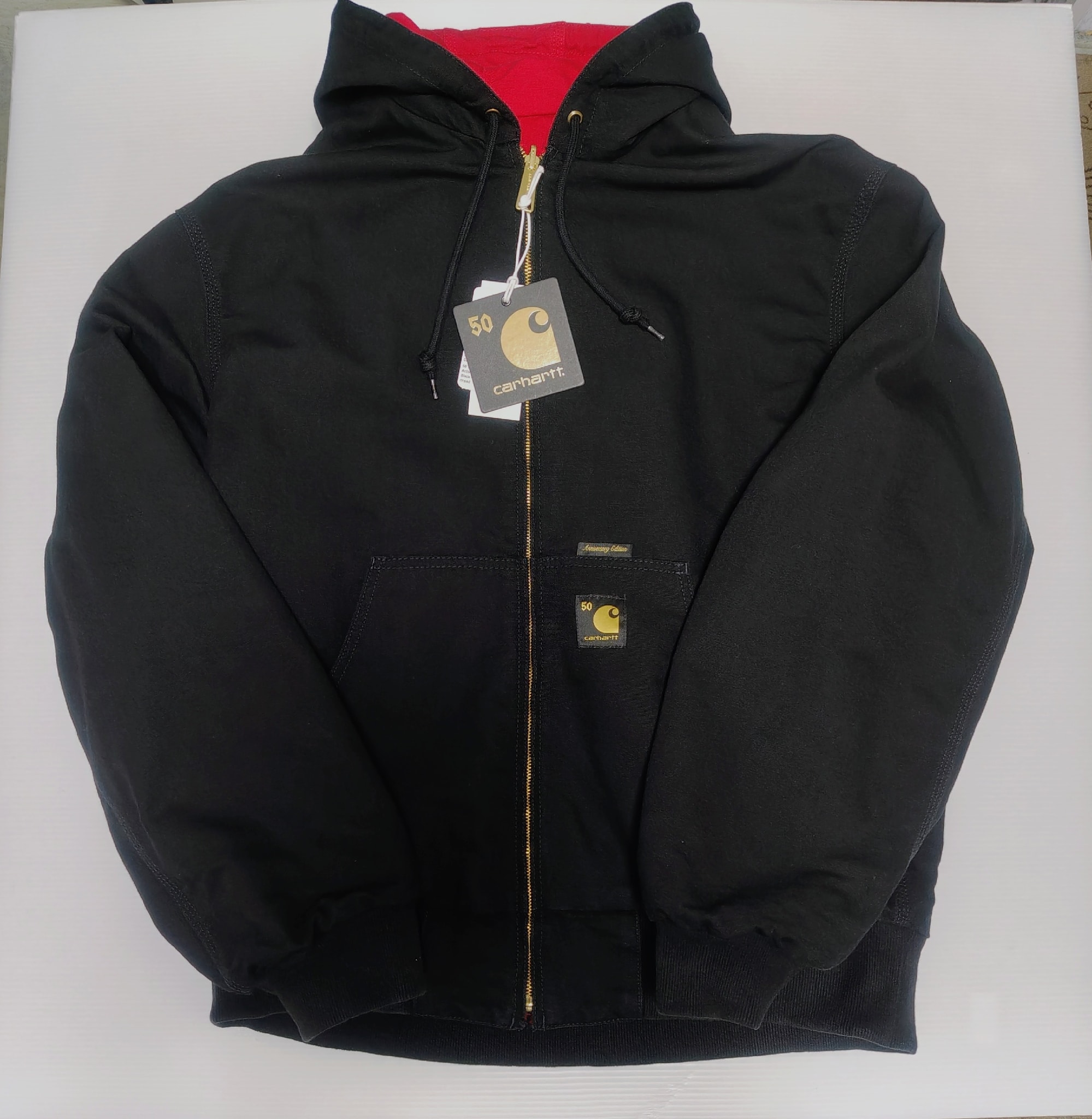 Carhartt WIP OG Active Jacket 50th Anniversary Edition Canvas "Black/USA Red"