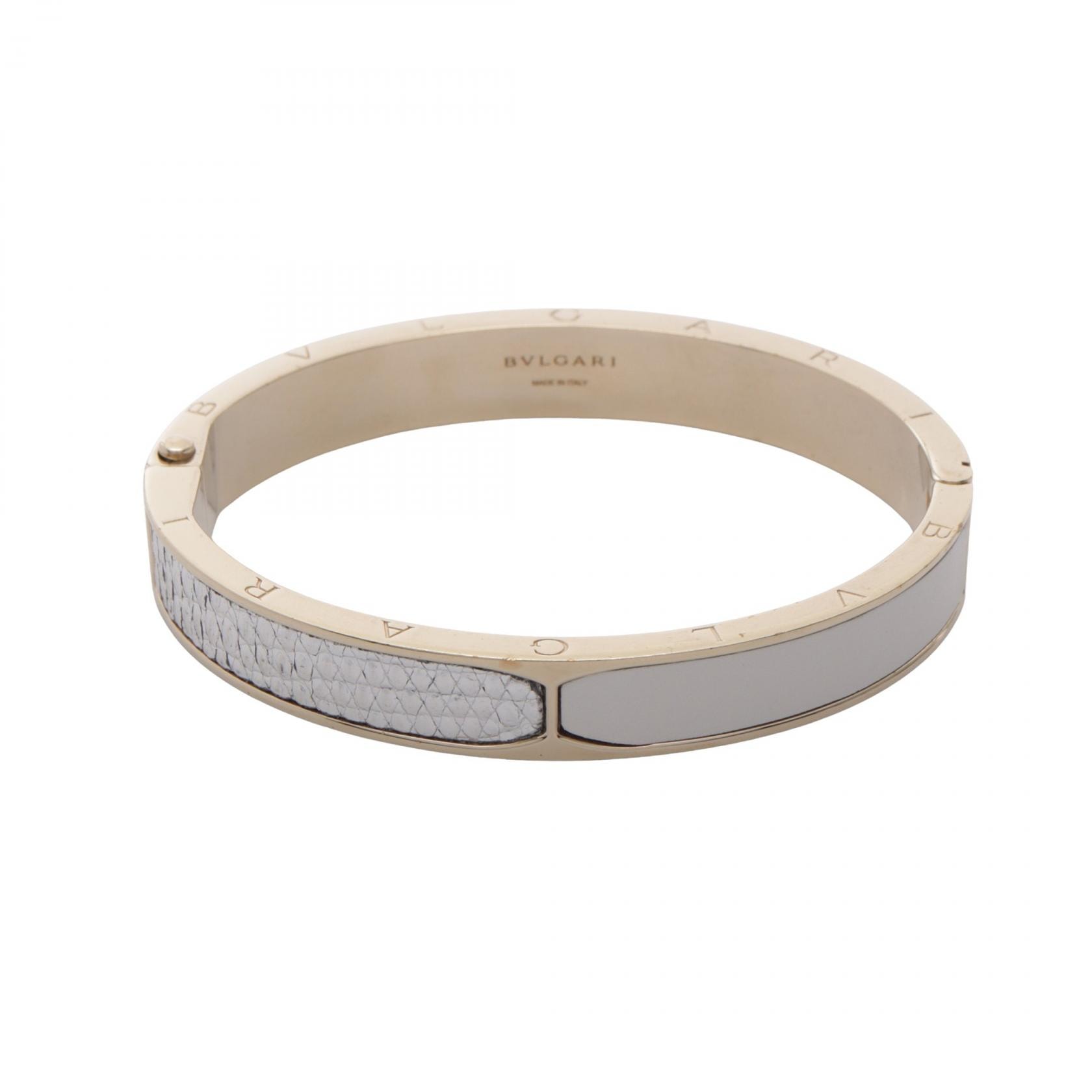 ブルガリ BVLGARI ブルガリ ブルガリ バングル アクセサリー GP(ゴールドメッキ) レザー レディース ゴールド系 / ホワイト系 / シルバー系 【中古】