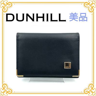 ✨️美品✨️ ダンヒル レザー 二つ折り カードケース メンズ ブラック 黒