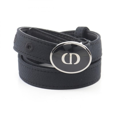 ディオール Dior CDロゴ ベルト 衣料品 レザー レディース ブラック系 【中古】