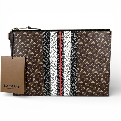 未使用品 バーバリー クラッチバッグ マルチカラー メンズ