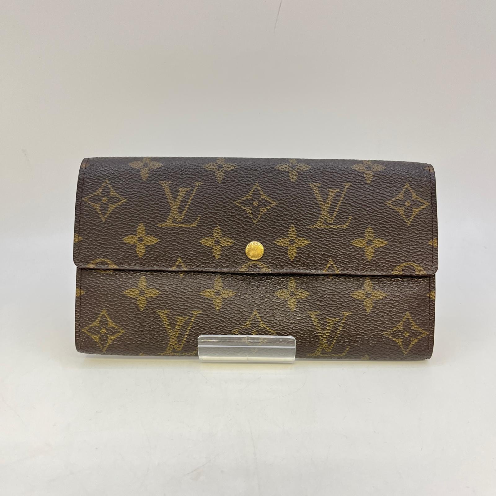 LOUIS VUITTON ルイヴィトン モノグラム ポシェットポルトモネクレディ M61725 ブラウン