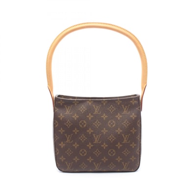 ルイ・ヴィトン LOUIS VUITTON ルーピングMM ショルダーバッグ バッグ PVCコーティングキャンバス レザー モノグラム レディース ブラウン系 M51146 【中古】
