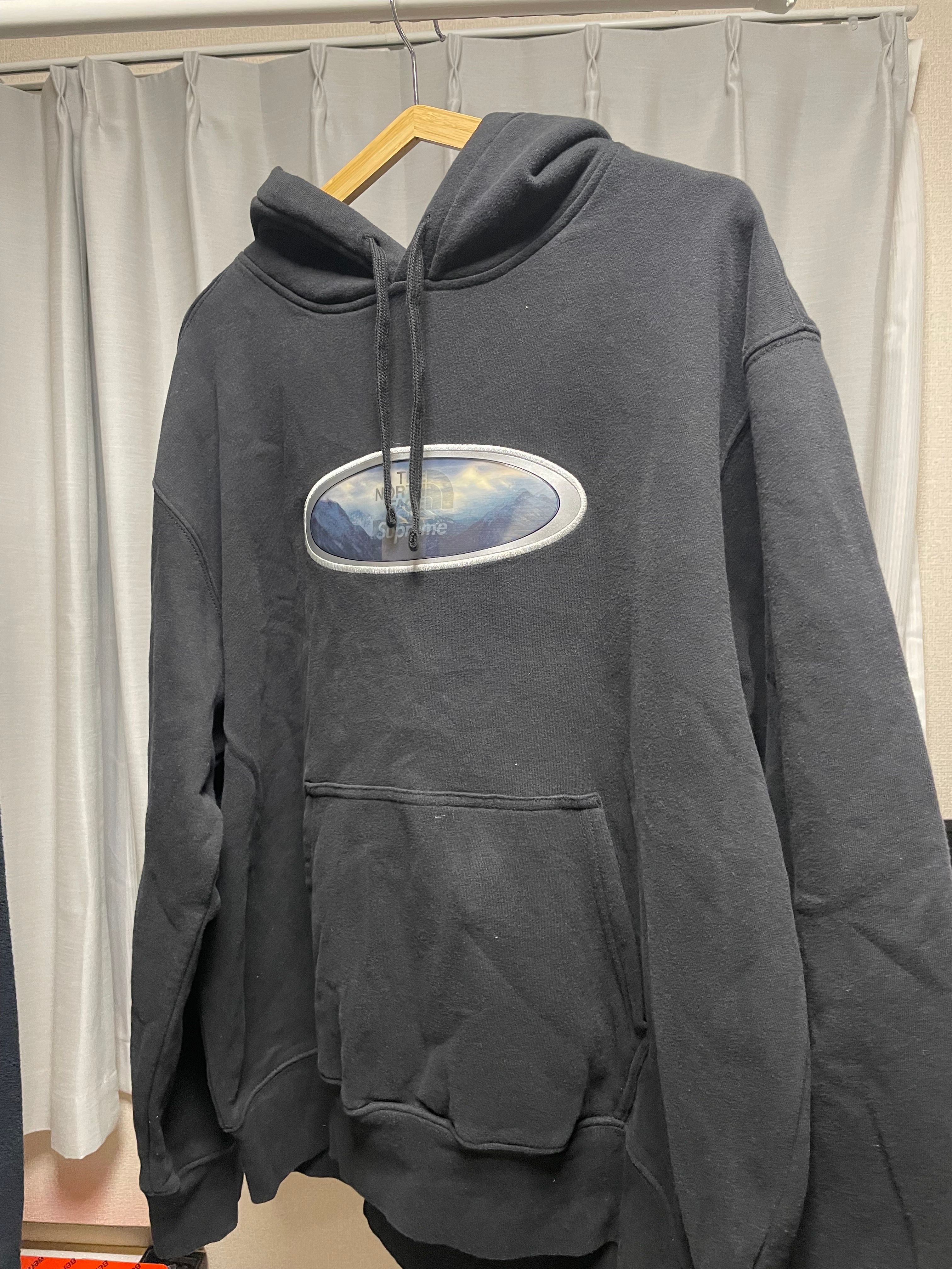 Supreme x The North Face Lenticular Mountains Hooded Sweatshirt "Black"