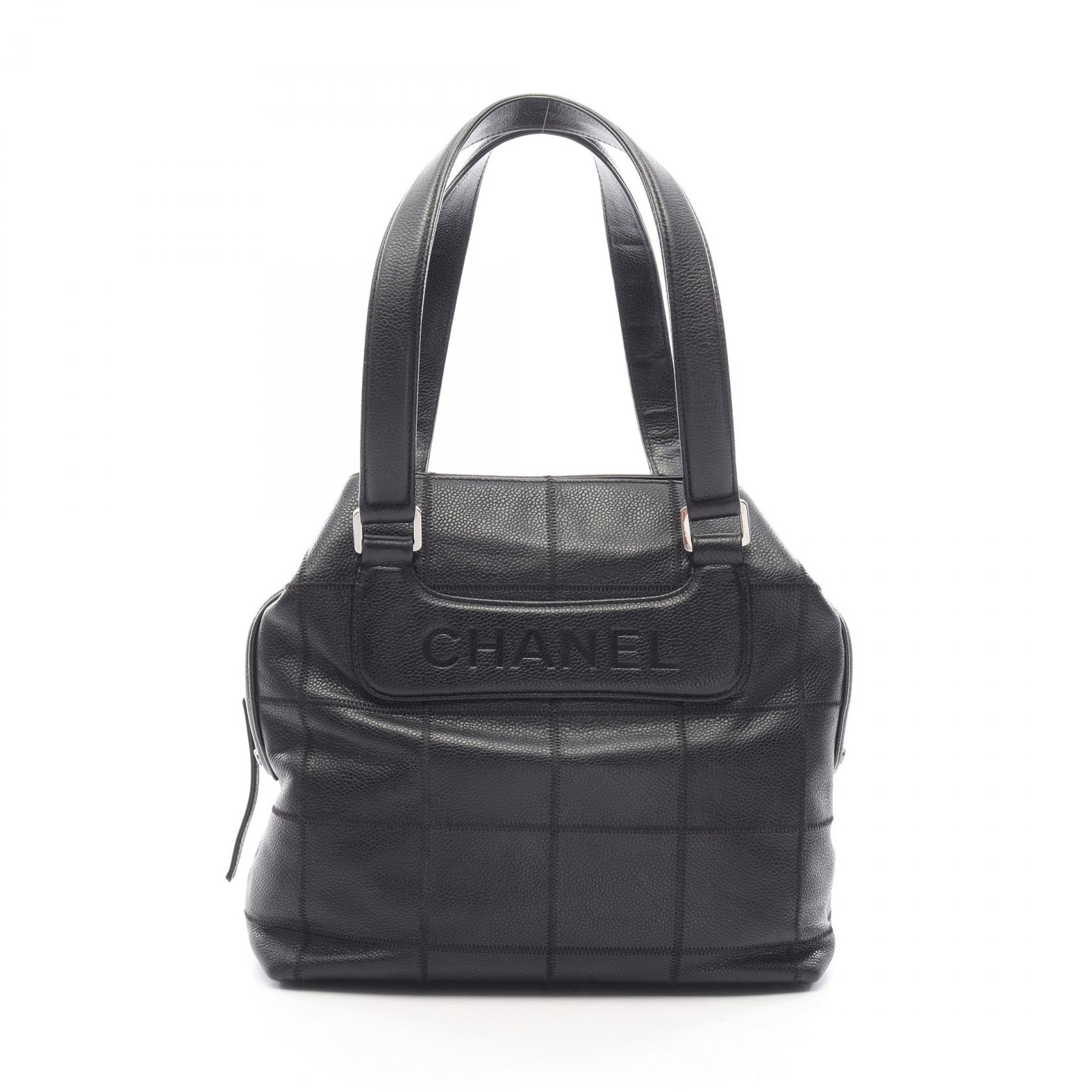 シャネル CHANEL チョコバー トートバッグ トートバッグ バッグ キャビアスキン(グレインドカーフ) レディース ブラック系 【中古】