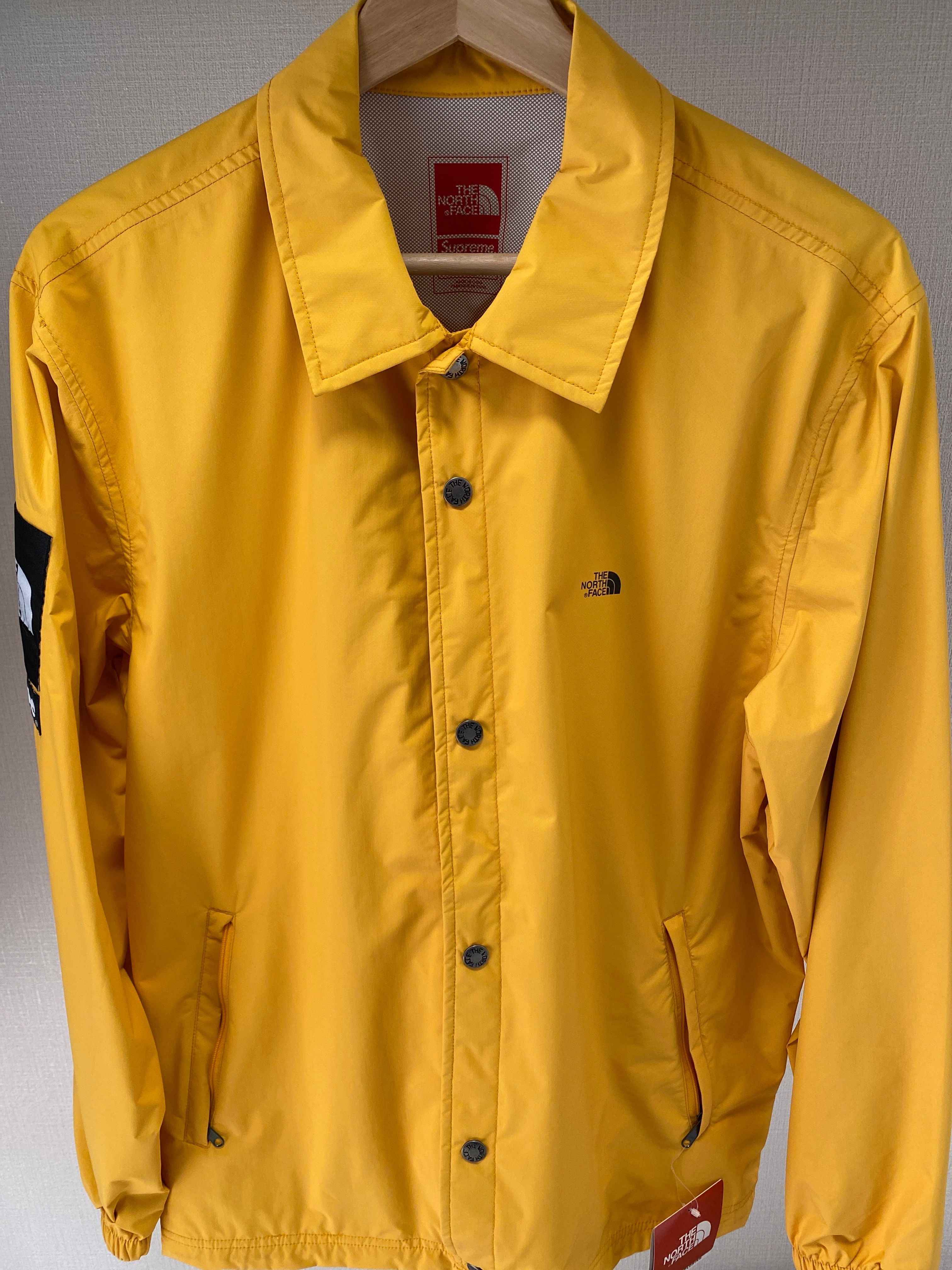 Supreme x The North Face 2015SS Packable Waterproof Coaches Jacket "Yellow"